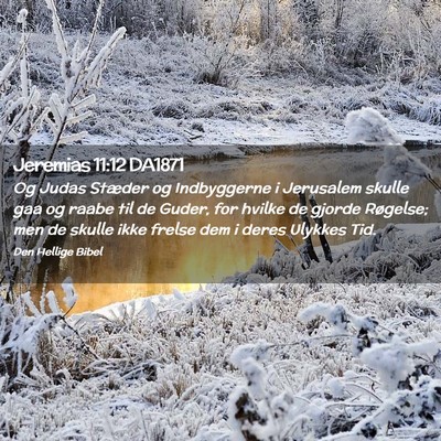 Picture 02 - Jeremias 11:12 DA1871 - Og Judas Stæder og Indbyggerne i Jerusalem - Bible Verse Picture