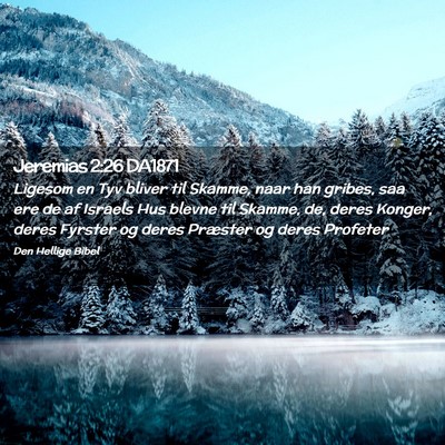 Picture 02 - Jeremias 2:26 DA1871 - Ligesom en Tyv bliver til Skamme, naar han - Bible Verse Picture