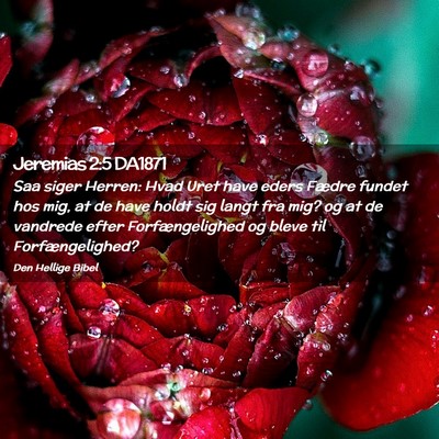 Picture 02 - Jeremias 2:5 DA1871 - Saa siger Herren: Hvad Uret have eders Fædre - Bible Verse Picture