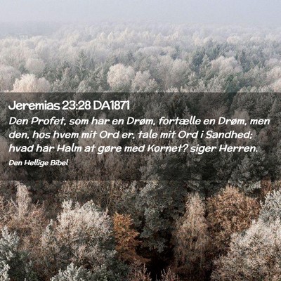Picture 02 - Jeremias 23:28 DA1871 - Den Profet, som har en Drøm, fortælle en Drøm, - Bible Verse Picture