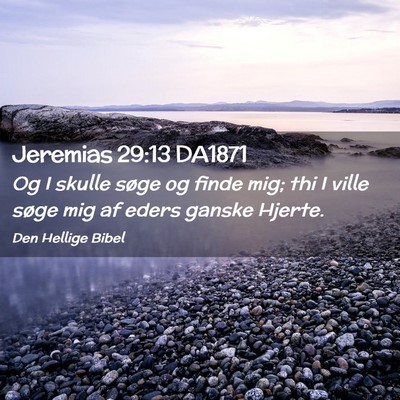 Picture 02 - Jeremias 29:13 DA1871 - Og I skulle søge og finde mig; thi I ville søge - Bible Verse Picture