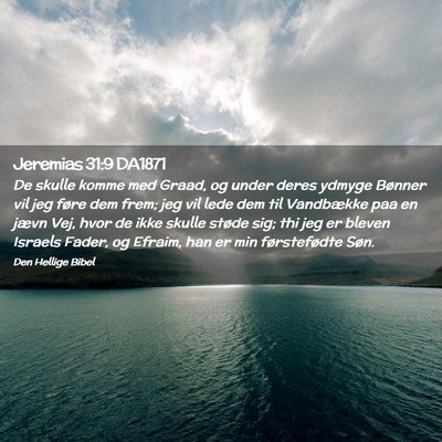 Picture 02 - Jeremias 31:9 DA1871 - De skulle komme med Graad, og under deres ydmyge - Bible Verse Picture