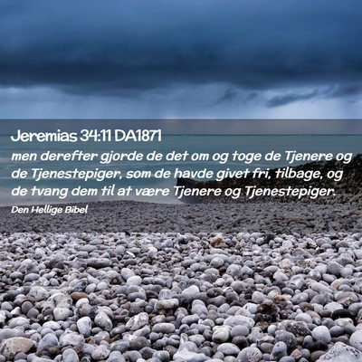 Picture 02 - Jeremias 34:11 DA1871 - men derefter gjorde de det om og toge de Tjenere - Bible Verse Picture