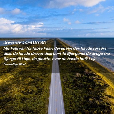 Picture 02 - Jeremias 50:6 DA1871 - Mit Folk var fortabte Faar, deres Hyrder havde - Bible Verse Picture