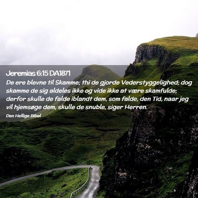 Picture 02 - Jeremias 6:15 DA1871 - De ere blevne til Skamme; thi de gjorde - Bible Verse Picture