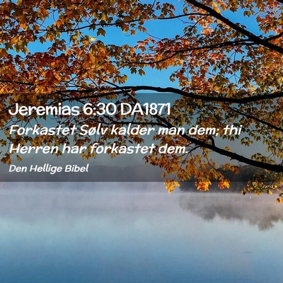 Picture 02 - Jeremias 6:30 DA1871 - Forkastet Sølv kalder man dem; thi Herren har - Bible Verse Picture