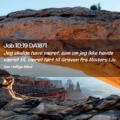 Picture 02 - Job 10:19 DA1871 - Jeg skulde have været, som om jeg ikke havde - Bible Verse Picture