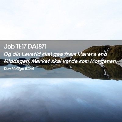 Picture 02 - Job 11:17 DA1871 - Og din Levetid skal gaa frem klarere end - Bible Verse Picture