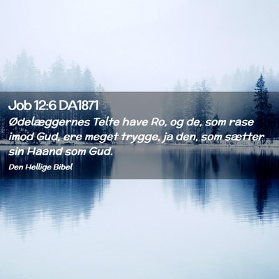 Picture 02 - Job 12:6 DA1871 - Ødelæggernes Telte have Ro, og de, som rase - Bible Verse Picture