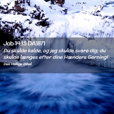 Picture 02 - Job 14:15 DA1871 - Du skulde kalde, og jeg skulde svare dig; du - Bible Verse Picture