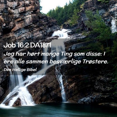 Picture 02 - Job 16:2 DA1871 - Jeg har hørt mange Ting som disse: I ere alle - Bible Verse Picture