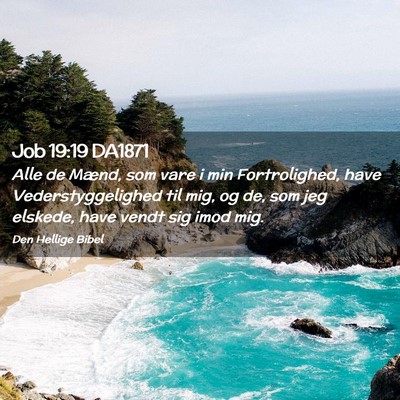 Picture 02 - Job 19:19 DA1871 - Alle de Mænd, som vare i min Fortrolighed, have - Bible Verse Picture