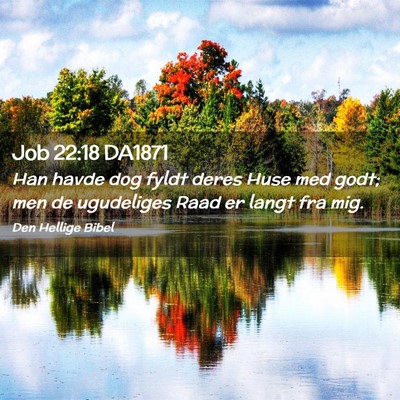 Picture 02 - Job 22:18 DA1871 - Han havde dog fyldt deres Huse med godt; men de - Bible Verse Picture