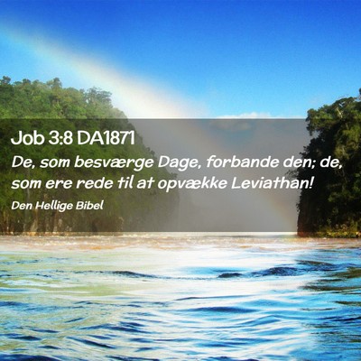 Picture 02 - Job 3:8 DA1871 - De, som besværge Dage, forbande den; de, som ere - Bible Verse Picture
