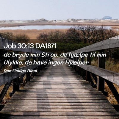 Picture 02 - Job 30:13 DA1871 - de bryde min Sti op, de hjælpe til min Ulykke, - Bible Verse Picture