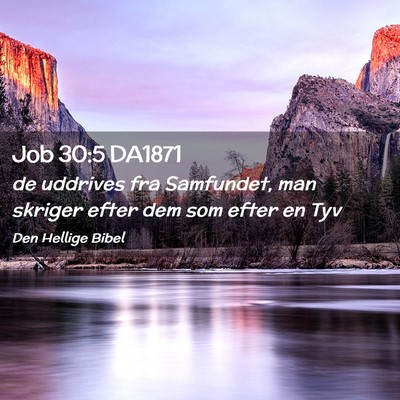 Picture 02 - Job 30:5 DA1871 - de uddrives fra Samfundet, man skriger efter dem - Bible Verse Picture