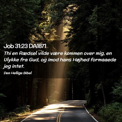 Picture 02 - Job 31:23 DA1871 - Thi en Rædsel vilde være kommen over mig, en - Bible Verse Picture