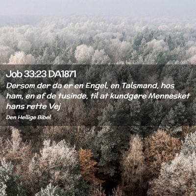 Picture 02 - Job 33:23 DA1871 - Dersom der da er en Engel, en Talsmand, hos ham, - Bible Verse Picture