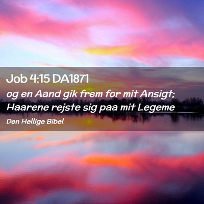 Picture 02 - Job 4:15 DA1871 - og en Aand gik frem for mit Ansigt; Haarene - Bible Verse Picture