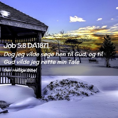 Picture 02 - Job 5:8 DA1871 - Dog jeg vilde søge hen til Gud, og til Gud vilde - Bible Verse Picture