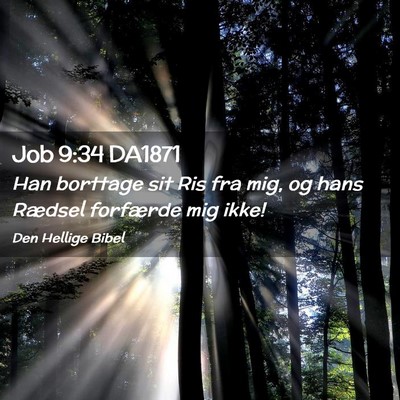 Picture 02 - Job 9:34 DA1871 - Han borttage sit Ris fra mig, og hans Rædsel - Bible Verse Picture