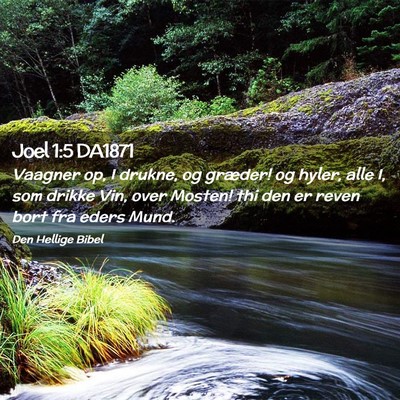 Picture 02 - Joel 1:5 DA1871 - Vaagner op, I drukne, og græder! og hyler, alle - Bible Verse Picture
