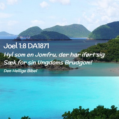 Picture 02 - Joel 1:8 DA1871 - Hyl som en Jomfru, der har iført sig Sæk for - Bible Verse Picture