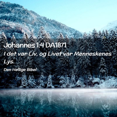 Picture 02 - Johannes 1:4 DA1871 - I det var Liv, og Livet var Menneskenes - Bible Verse Picture