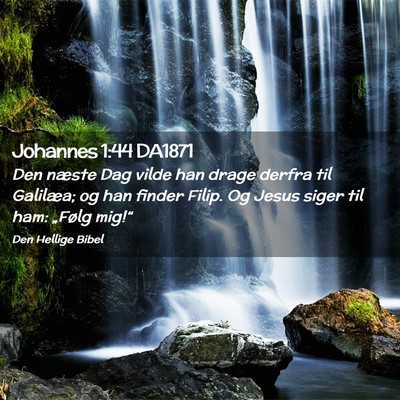 Picture 02 - Johannes 1:44 DA1871 - Den næste Dag vilde han drage derfra til - Bible Verse Picture