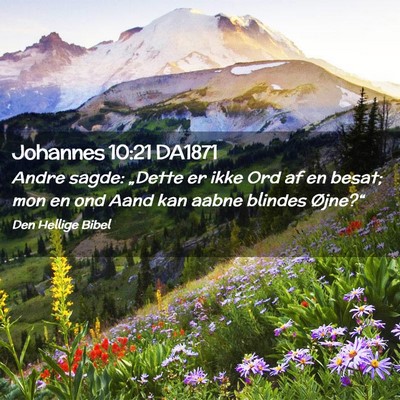 Picture 02 - Johannes 10:21 DA1871 - Andre sagde: „Dette er ikke Ord af en besat; - Bible Verse Picture