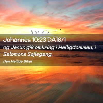 Picture 02 - Johannes 10:23 DA1871 - og Jesus gik omkring i Helligdommen, i Salomons - Bible Verse Picture