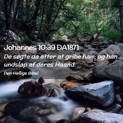 Picture 02 - Johannes 10:39 DA1871 - De søgte da atter at gribe ham; og han undslap - Bible Verse Picture