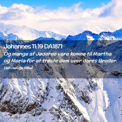 Picture 02 - Johannes 11:19 DA1871 - Og mange af Jøderne vare komne til Martha og - Bible Verse Picture