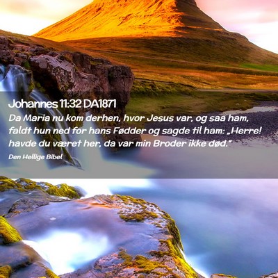 Picture 02 - Johannes 11:32 DA1871 - Da Maria nu kom derhen, hvor Jesus var, og saa - Bible Verse Picture