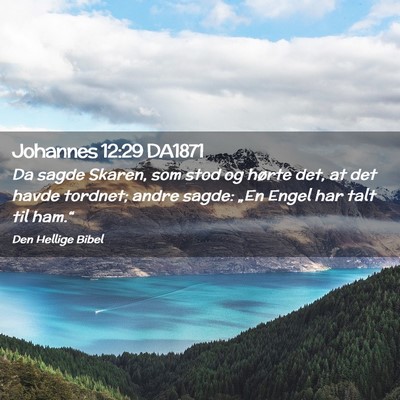 Picture 02 - Johannes 12:29 DA1871 - Da sagde Skaren, som stod og hørte det, at det - Bible Verse Picture