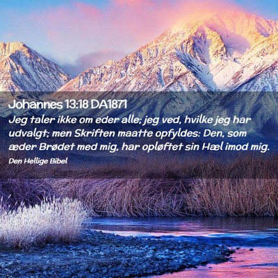 Picture 02 - Johannes 13:18 DA1871 - Jeg taler ikke om eder alle; jeg ved, hvilke jeg - Bible Verse Picture