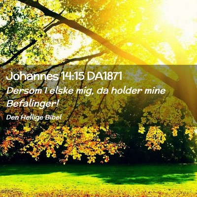 Picture 02 - Johannes 14:15 DA1871 - Dersom I elske mig, da holder mine - Bible Verse Picture