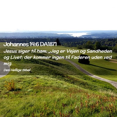 Picture 02 - Johannes 14:6 DA1871 - Jesus siger til ham: „Jeg er Vejen og Sandheden - Bible Verse Picture