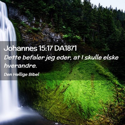 Picture 02 - Johannes 15:17 DA1871 - Dette befaler jeg eder, at I skulle elske - Bible Verse Picture