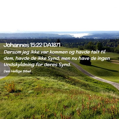 Picture 02 - Johannes 15:22 DA1871 - Dersom jeg ikke var kommen og havde talt til dem, - Bible Verse Picture