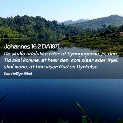 Picture 02 - Johannes 16:2 DA1871 - De skulle udelukke eder af Synagogerne, ja, den - Bible Verse Picture