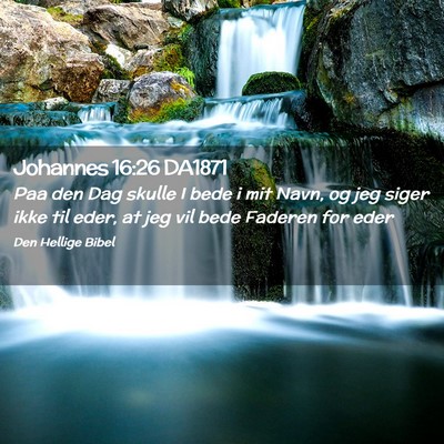 Picture 02 - Johannes 16:26 DA1871 - Paa den Dag skulle I bede i mit Navn, og jeg - Bible Verse Picture