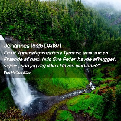Picture 02 - Johannes 18:26 DA1871 - En af Ypperstepræstens Tjenere, som var en - Bible Verse Picture