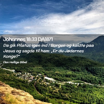 Picture 02 - Johannes 18:33 DA1871 - Da gik Pilatus igen ind i Borgen og kaldte paa - Bible Verse Picture