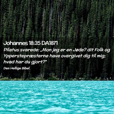 Picture 02 - Johannes 18:35 DA1871 - Pilatus svarede: „Mon jeg er en Jøde? dit Folk - Bible Verse Picture