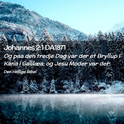 Picture 02 - Johannes 2:1 DA1871 - Og paa den tredje Dag var der et Bryllup i Kana i - Bible Verse Picture