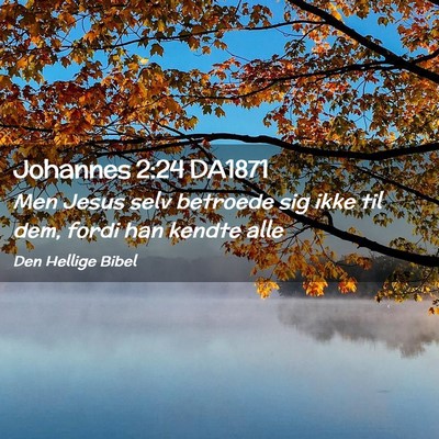 Picture 02 - Johannes 2:24 DA1871 - Men Jesus selv betroede sig ikke til dem, fordi - Bible Verse Picture