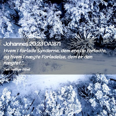 Picture 02 - Johannes 20:23 DA1871 - Hvem I forlade Synderne, dem ere de forladte, og - Bible Verse Picture