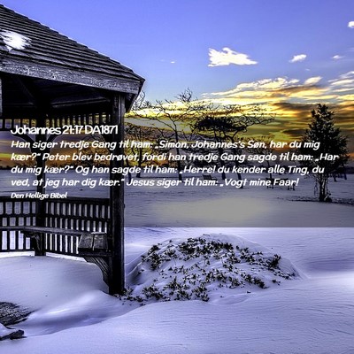 Picture 02 - Johannes 21:17 DA1871 - Han siger tredje Gang til ham: „Simon, - Bible Verse Picture