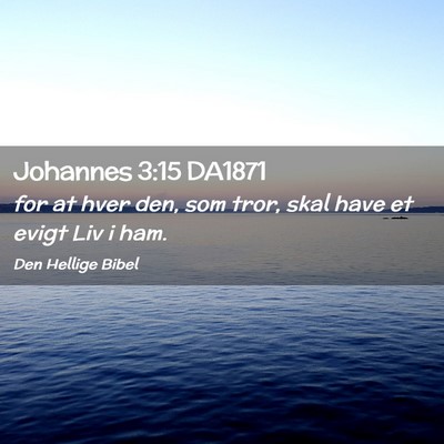 Picture 02 - Johannes 3:15 DA1871 - for at hver den, som tror, skal have et evigt Liv - Bible Verse Picture